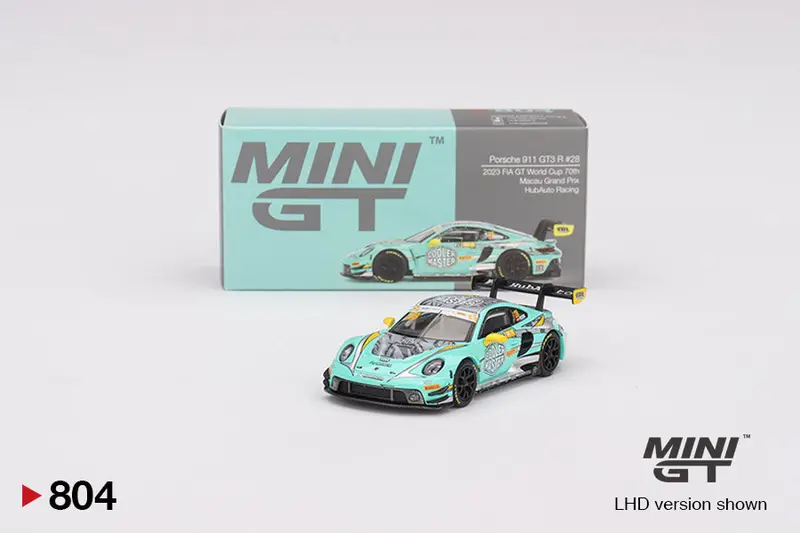 1:64 2023 Macau Gp -- Porsche 911 Gt3 R #28 Hubauto Racing -- Mini Gt Mgt00804 1
