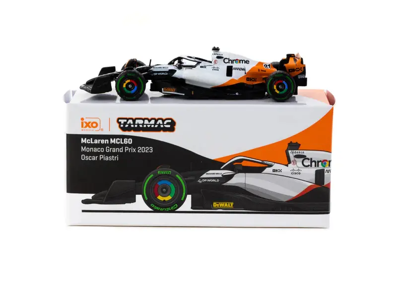 1:64 2023 Oscar Piastri -- Monaco Gp -- #81 Mclaren Mcl60 -- Tarmac Works F1 1
