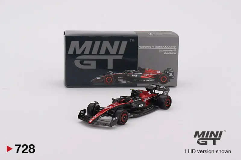 1:64 2023 Zhou Guanyu - Australian Gp -- Alfa Romeo C43 -- Mini Gt F1 Mgt00728 1