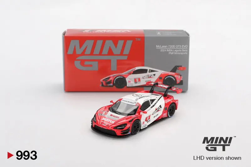 1:64 2024 Imsa Laguna Seca -- #9 Mclaren 720S Gt3 Evo -- Mini Gt Mgt00993 1