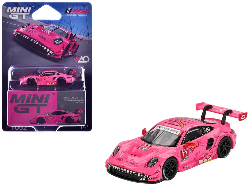 1:64 2024 Imsa Road America -- #77 “Roxy” Porsche 911 Gt3 R -- Mini Gt Mgt01052 2
