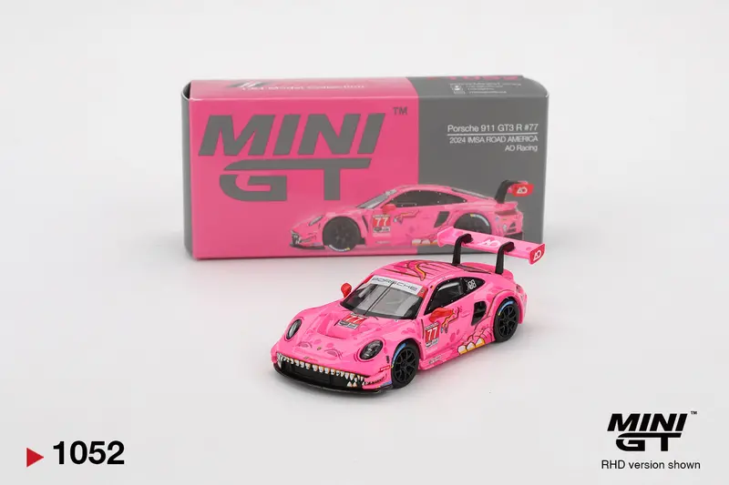 1:64 2024 Imsa Road America -- #77 “Roxy” Porsche 911 Gt3 R -- Mini Gt Mgt01052 2