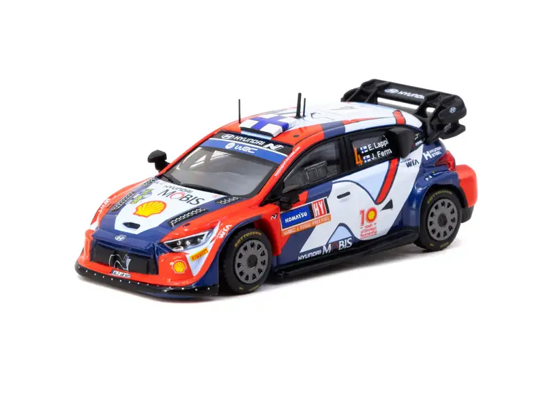 1:64 2024 Rally Sweden Winner -- #4 Hyundai I20 N Rally1 -- Tarmac Works X Ixo 1