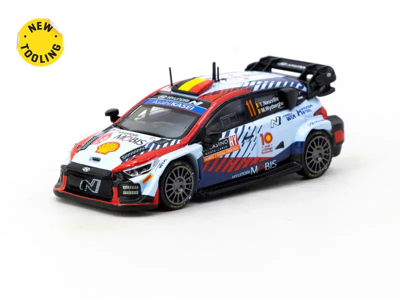 1:64 2024 Rallye Monte-Carlo Winner -- #11 Hyundai I20 N Rally1 -- Tarmac Works 1
