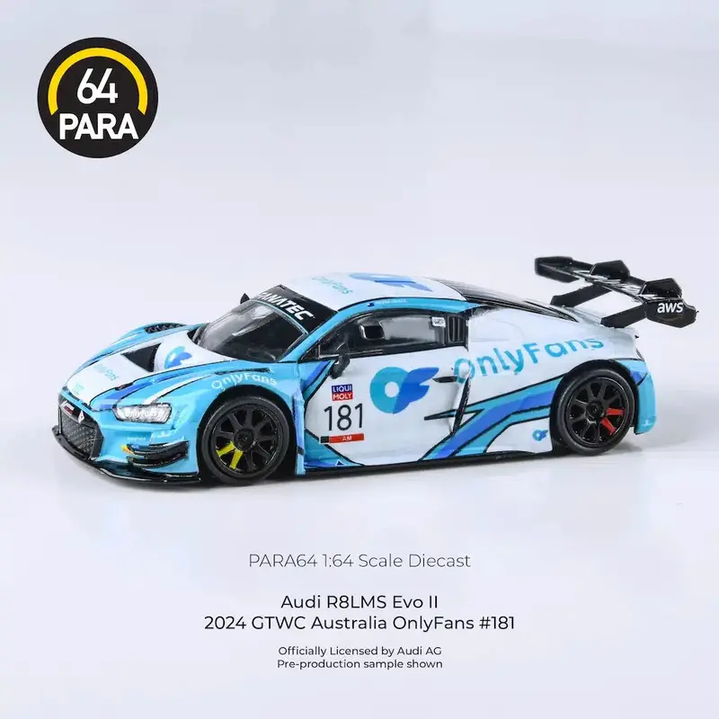 1:64 2024 Renee Gracie -- #181 Onlyfans Audi R8 Lms -- Gtwc Australia -- Para64 1