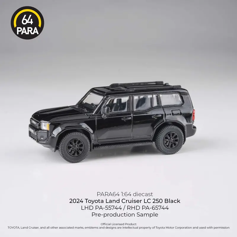 1:64 2024 Toyota Land Cruiser Lc 250 Prado -- Black -- Para64 1