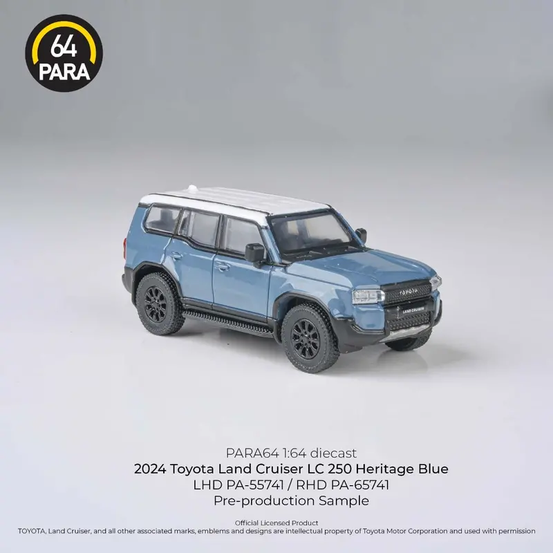 1:64 2024 Toyota Land Cruiser Lc 250 Prado -- Heritage Blue -- Para64 1