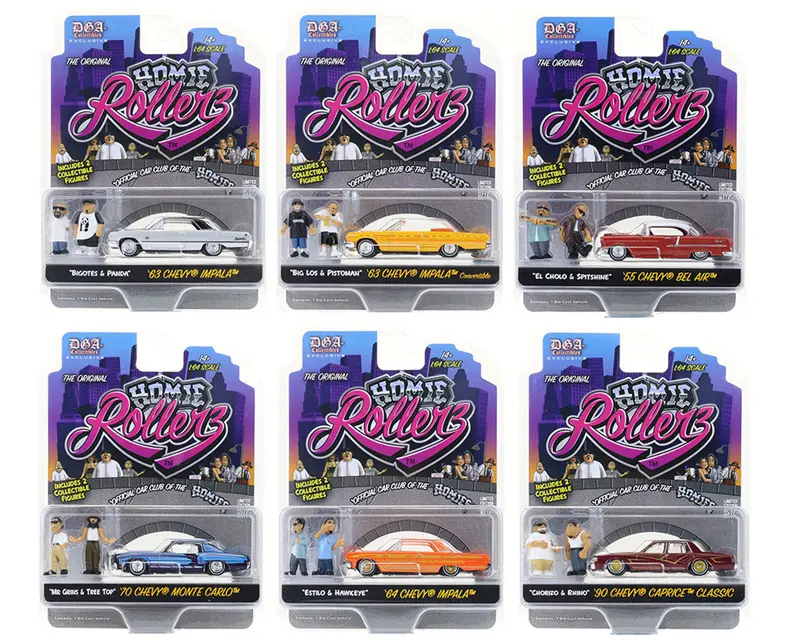1:64 (6-Piece Set) Homie Rollerz 2025 Series 1 Assortment -- Greenlight X Dga 1