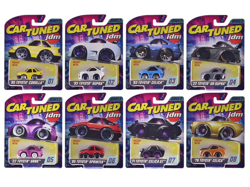 1:64 (8-Piece Set) Jdm Tuners Series 2 Assortment -- Cartuned 1