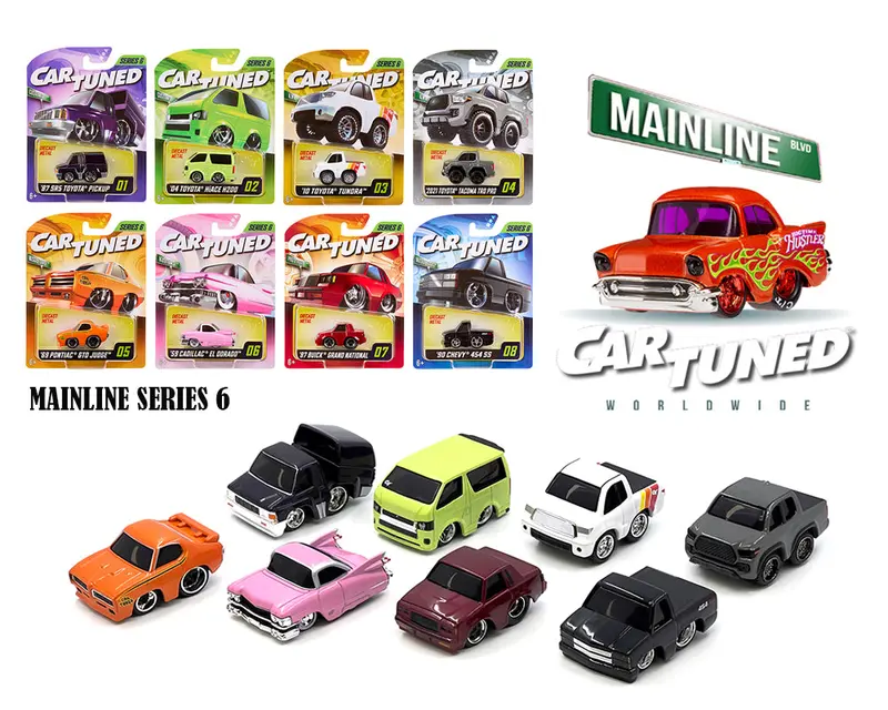 1:64 (8-Piece Set) Mainline Series 6 Assortment -- Cartuned 1