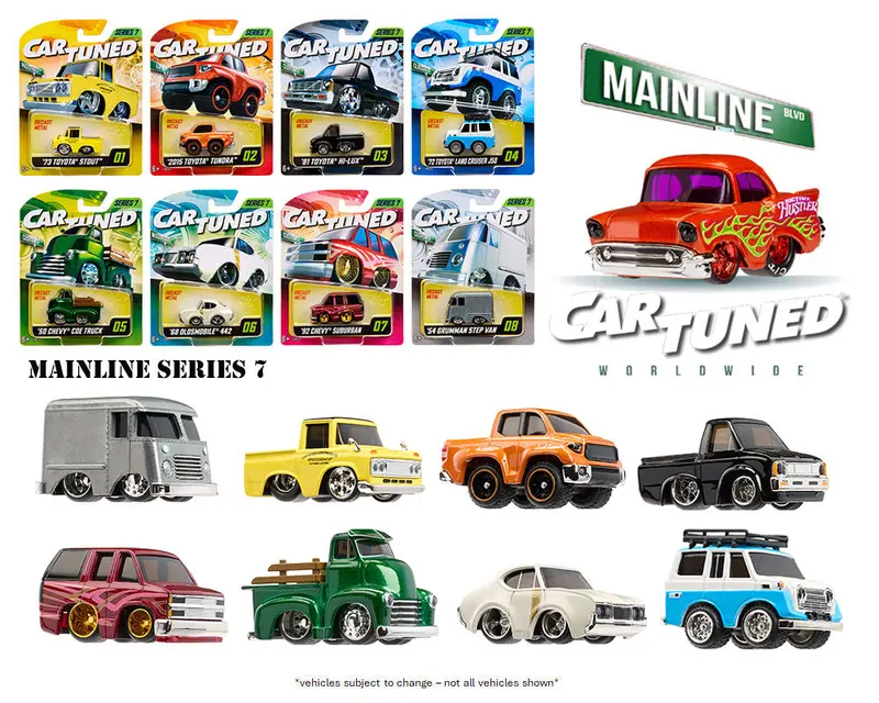 1:64 (8-Piece Set) Mainline Series 7 Assortment -- Cartuned 1