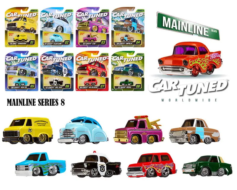 1:64 (8-Piece Set) Mainline Series 8 Assortment -- Cartuned 1