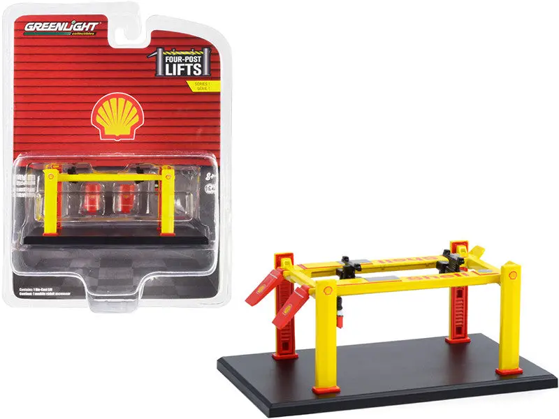 1:64 Adjustable 4-Post Hoist -- Shell Oil -- Greenlight 1