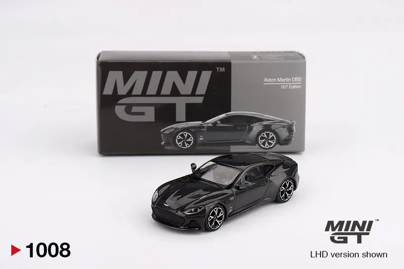 1:64 Aston Martin Dbs 007 Edition -- Black -- Mini Gt Mgt01008 1