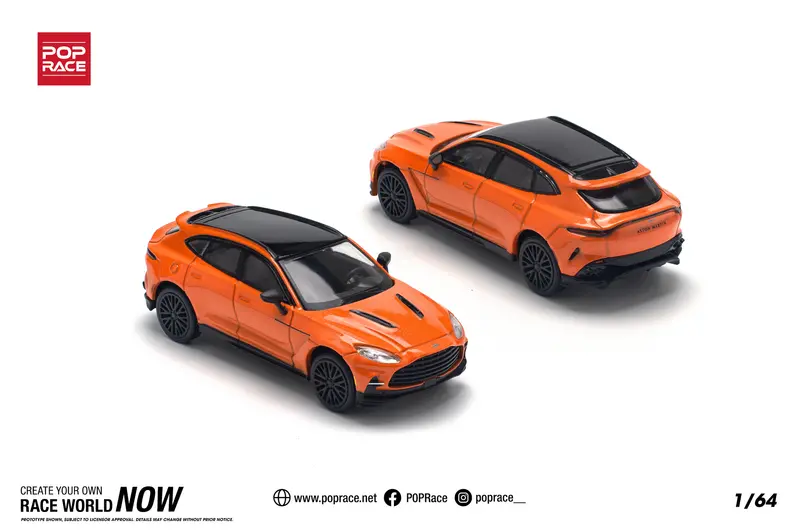 1:64 Aston Martin Dbx 707 -- Cosmos Orange -- Pop Race 1