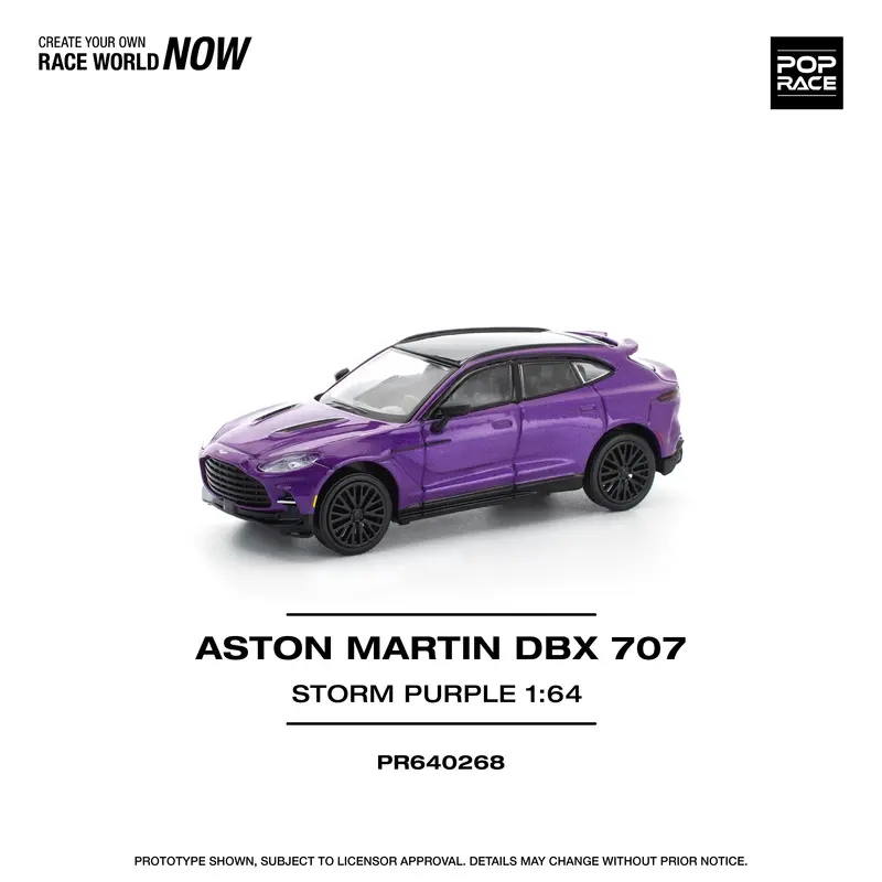 1:64 Aston Martin Dbx 707 -- Storm Purple -- Pop Race 1