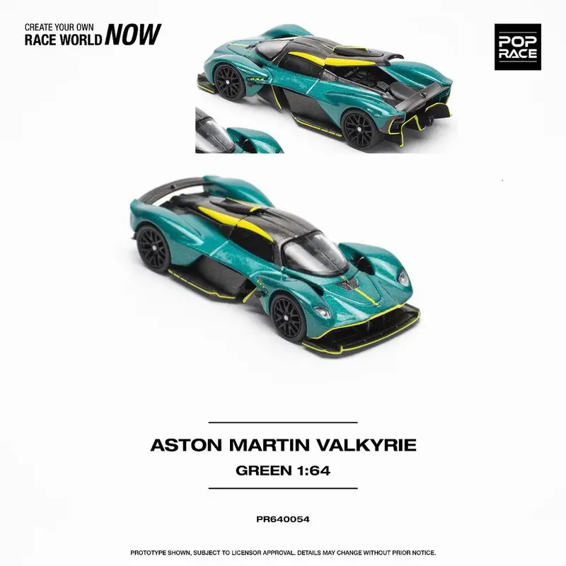 1:64 Aston Martin Valkyrie -- Viridian Green -- Pop Race 1