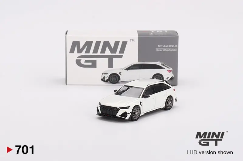 1:64 Audi Abt Rs6-R -- Glacier White Metallic -- Mini Gt Mgt00701 1