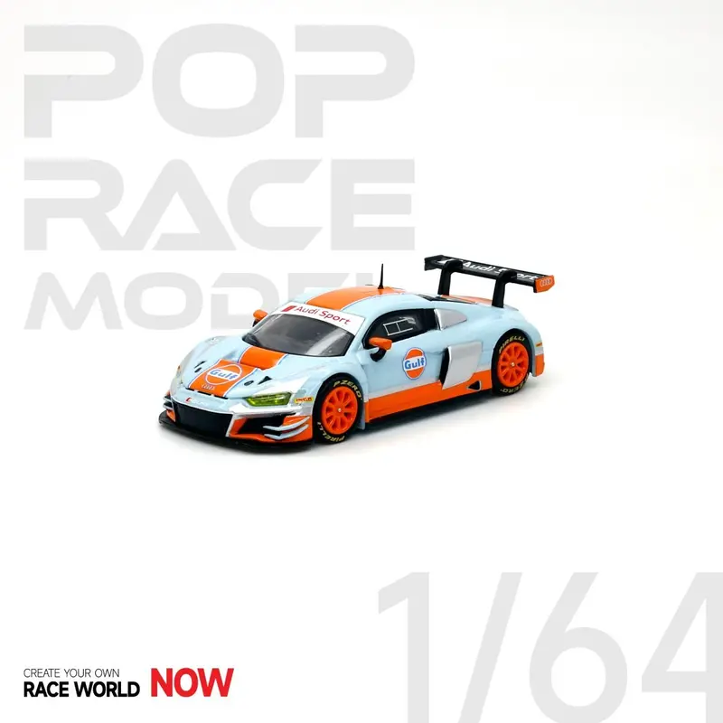 1:64 Audi R8 Lms Evo 2 Gt3 -- Gulf Oil Livery -- Pop Race 1