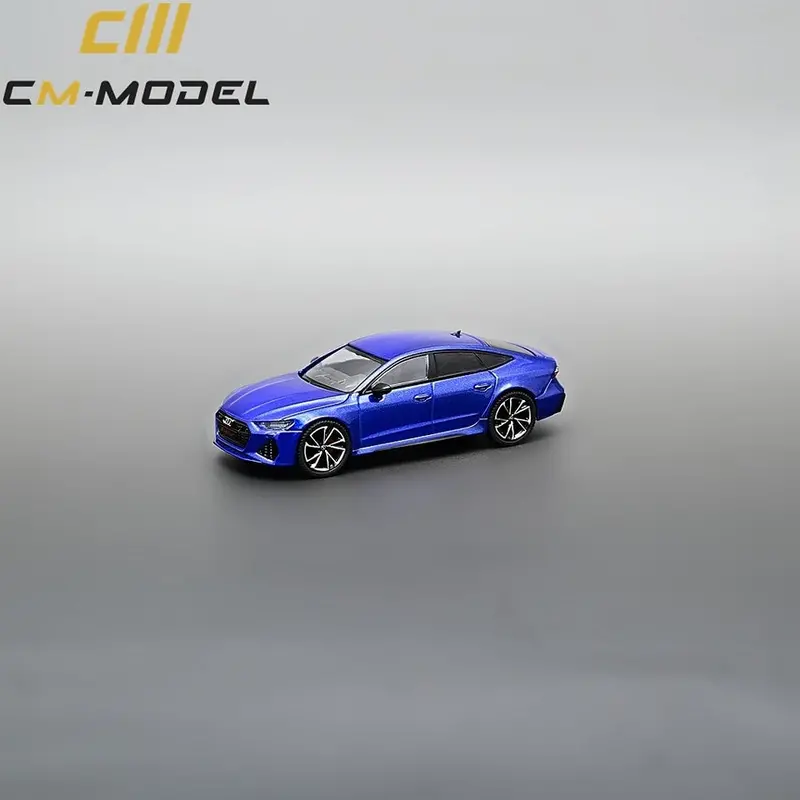 1:64 Audi Rs7 Sportback -- Metallic Blue -- Cm-Model 1
