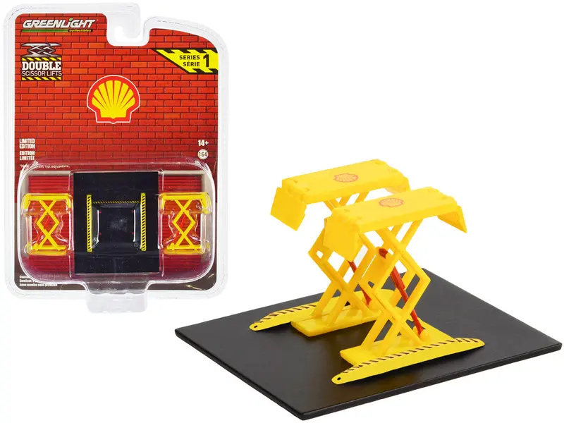 1:64 Automotive Double Scissor Lift -- Shell Oil -- Greenlight 1