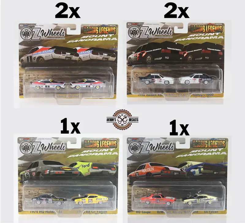 1:64 Bathurst Legends Twin Set -- Full Set Of 6 In Sealed Box -- Oz Wheels 1