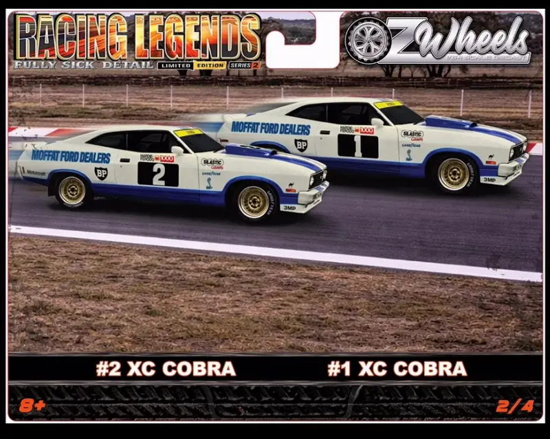 1:64 Bathurst Twin Set - #1 & #2 Ford Xc Cobra Allan Moffat -- Oz Wheels Fsd 1