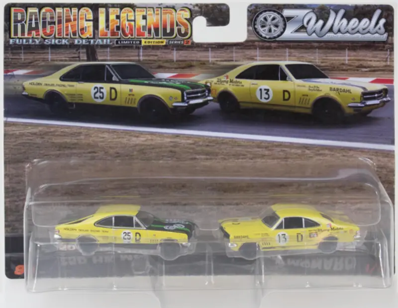1:64 Bathurst Twin Set - #13D 1968 Winner & #25D Holden Hk Monaro -- Oz Wheels Fsd 1