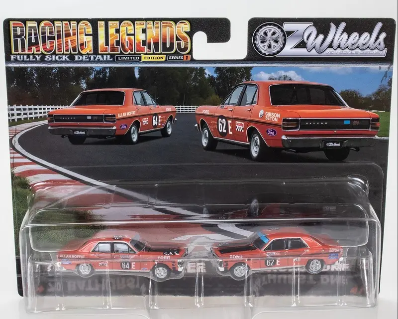1:64 Bathurst Twin Set - #64E 1970 Winner & #62E Ford Xw Falcon -- Oz Wheels Fsd 1