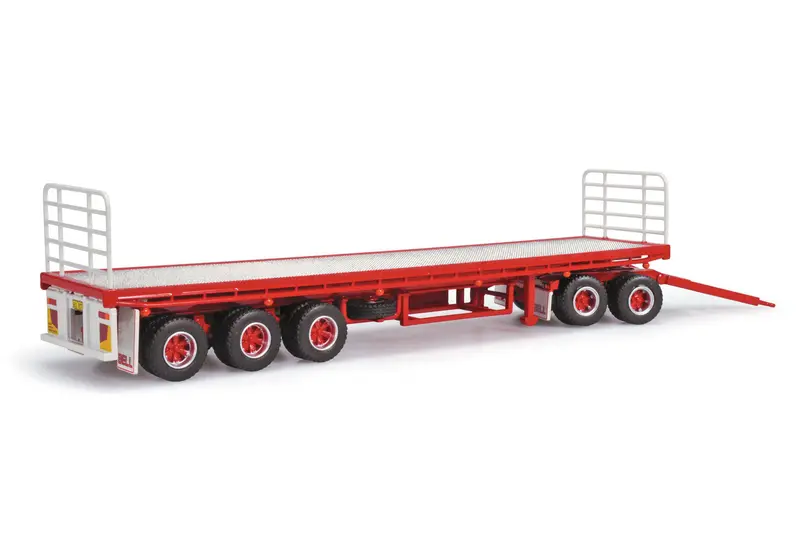1:64 Bell Freight Road Train -- Flat Deck Trailer And Dolly -- Highway Replicas 1