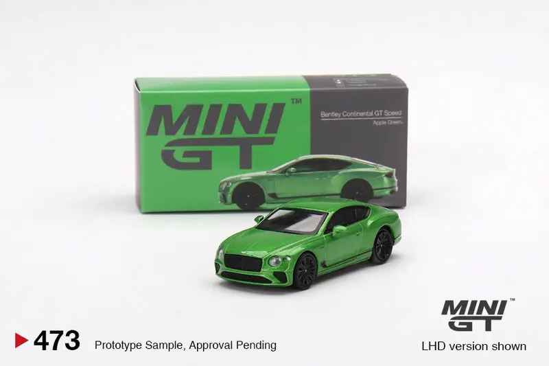 1:64 Bentley Continental Gt Speed 2022 -- Apple Green -- Mini Gt 1