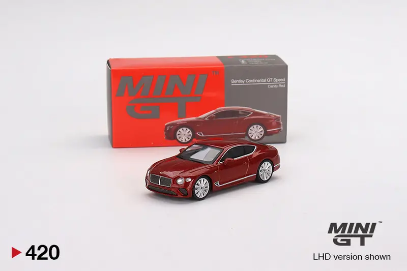 1:64 Bentley Continental Gt Speed 2022 -- Candy Red -- Mini Gt 1