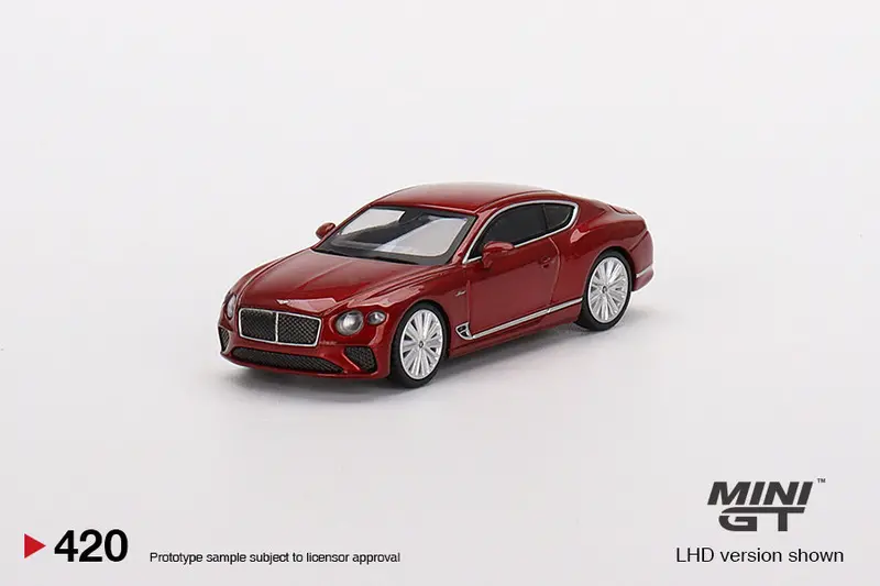 1:64 Bentley Continental Gt Speed 2022 -- Candy Red -- Mini Gt 2