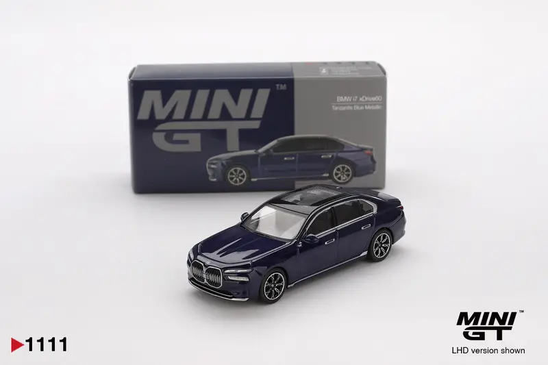 1:64 Bmw I7 Xdrive60 -- Tanzanite Blue Metallic -- Mini Gt Mgt01111 1