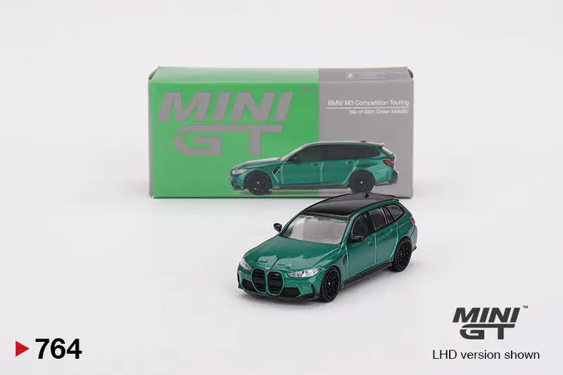 1:64 Bmw M3 Competition Touring - Isle Of Man Green Metallic -- Mini Gt Mgt00764 1