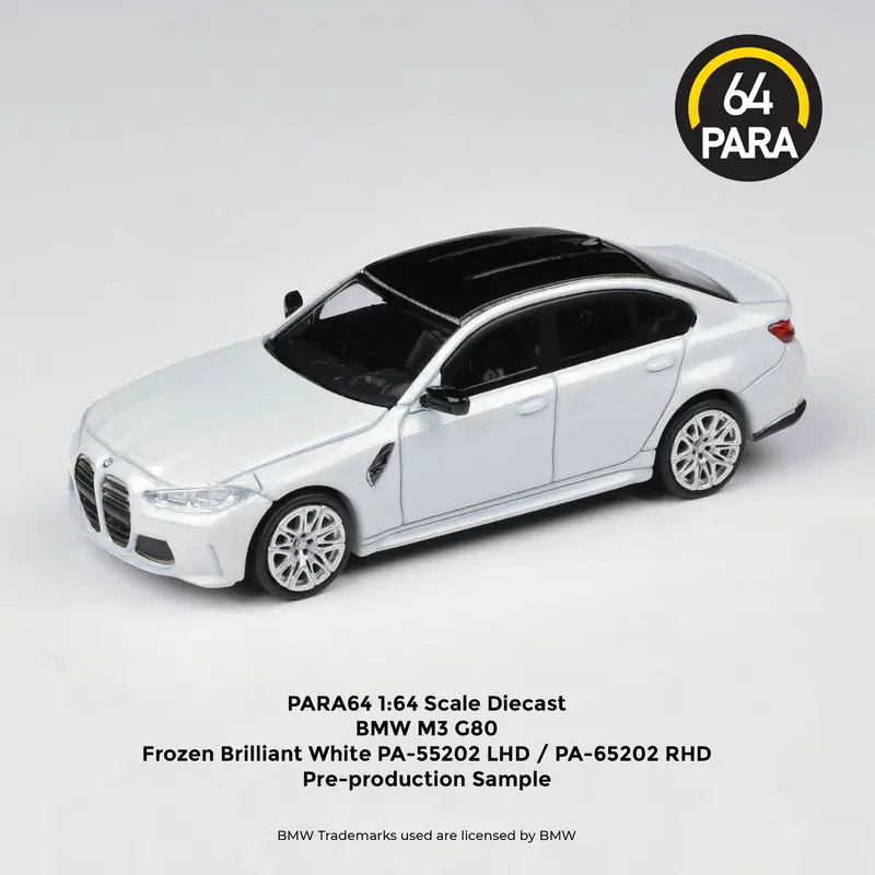 1:64 Bmw M3 G80 -- Frozen Brilliant White -- Para64 1