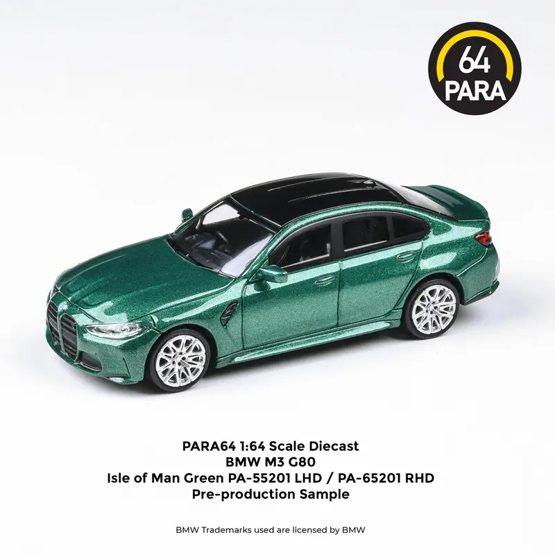 1:64 Bmw M3 G80 -- Isle Of Man Green -- Para64 1