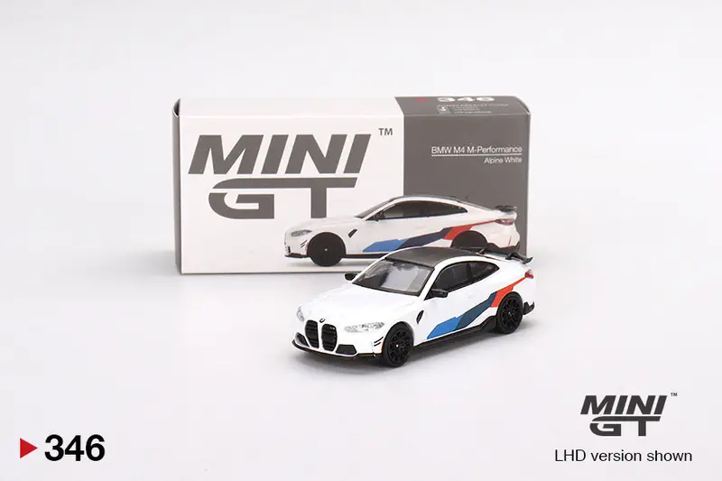1:64 Bmw M4 M-Performance (G82) -- Alpine White -- Mini Gt 1