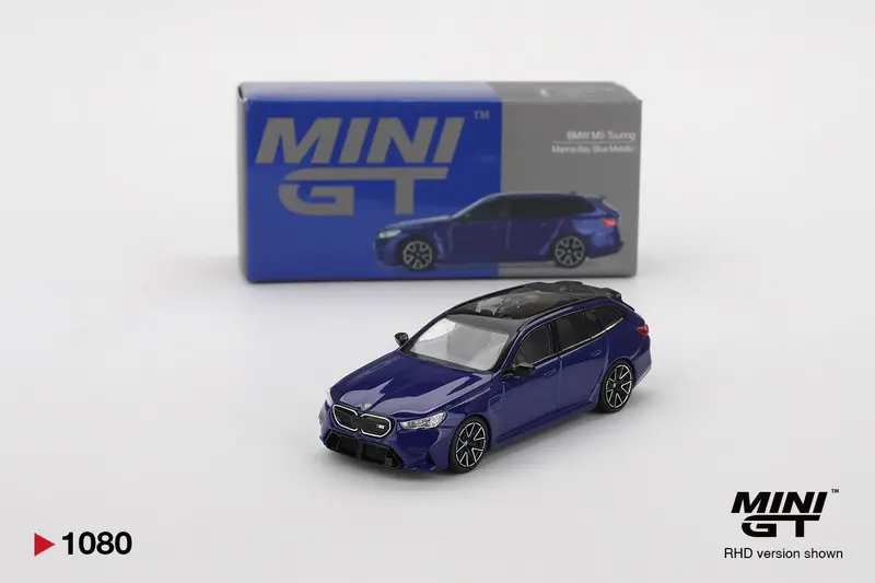 1:64 Bmw M5 Touring (G99) -- Marina Bay Blue Metallic -- Mini Gt Mgt01080 1