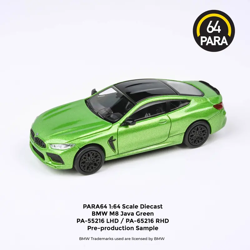 1:64 Bmw M8 Coupe -- Java Green -- Para64 1