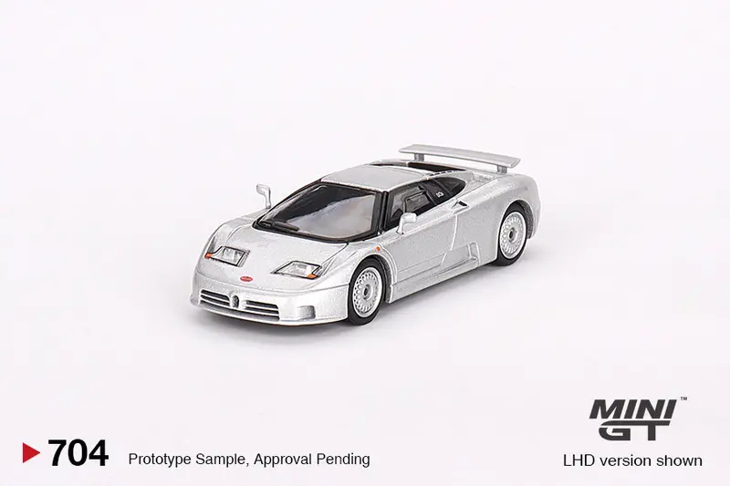 1:64 Bugatti Eb110 Gt -- Grigio Chiaro (Silver) -- Mini Gt 1