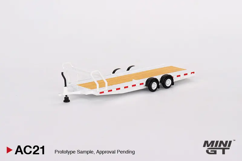 1:64 Car Hauler Trailer Type C -- White -- Mini Gt Mgtac21 1
