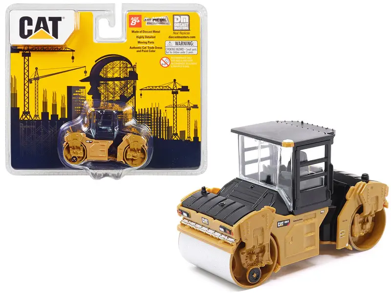 1:64 Cat Cb-13 Tandem Vibratory Roller With Cab -- Diecast Masters Caterpillar 1