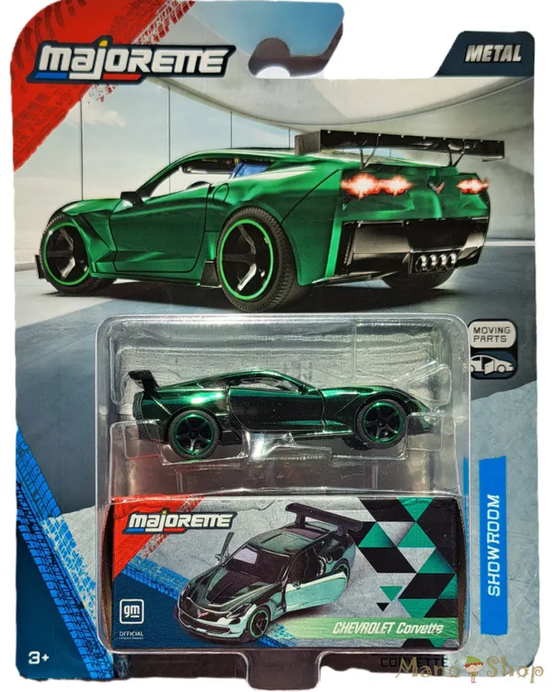 1:64 Chevrolet Corvette C7 -- Green -- Majorette: Showroom Deluxe 1