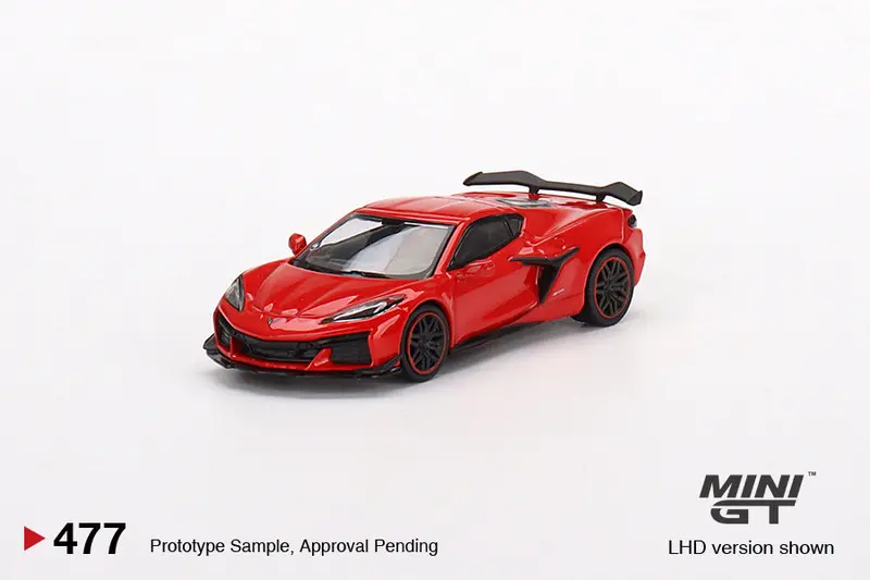 1:64 Chevrolet Corvette Z06 2023 -- Torch Red -- Mini Gt 1