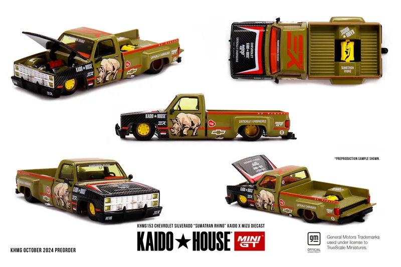 1:64 Chevrolet Silverado Dually -- Sumatran Rhino -- Kaido Mizu Mini Gt Khmg153 1