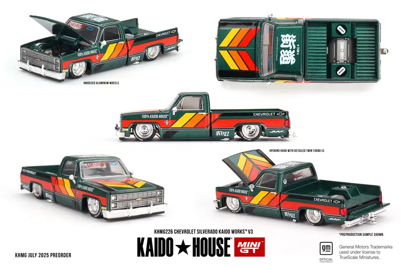 1:64 Chevrolet Silverado Kaido Works V3 -- Kaido House X Mini Gt Khmg226 1