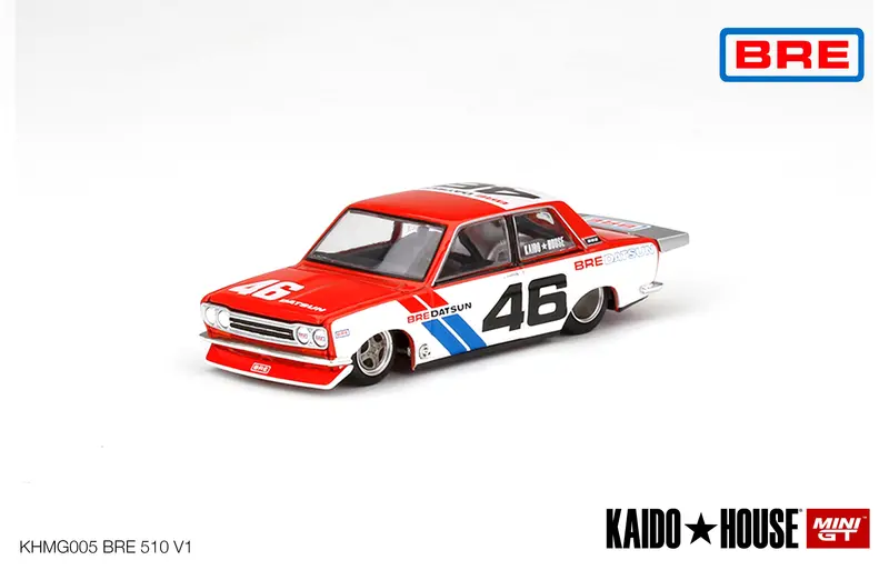 1:64 Datsun 510 Pro Street -- #46 Bre510 V1 -- Kaido House X Mini Gt Khmg005 1