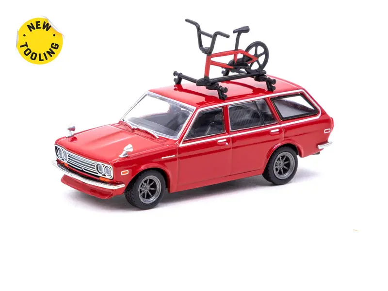 1:64 Datsun Bluebird 510 Wagon -- Red -- Tarmac Works 1