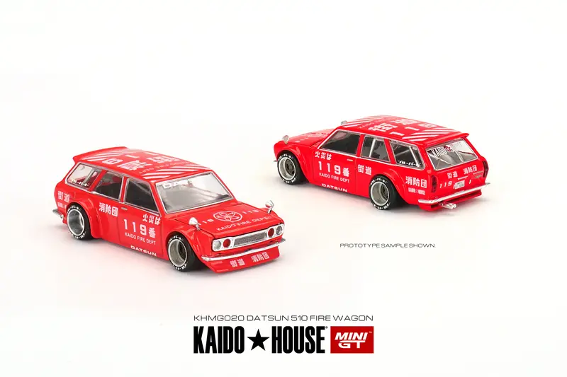 1:64 Datsun Kaido 510 Wagon -- Wagon Fire V1 -- Kaido House X Mini Gt 1
